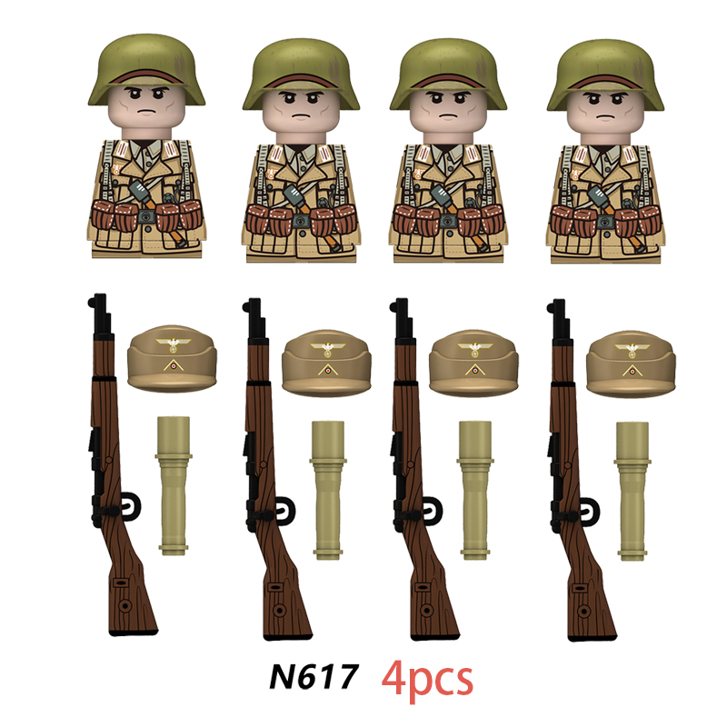 Lego Minifigure Holder - HOT Figure militari Building Blocks Soldati