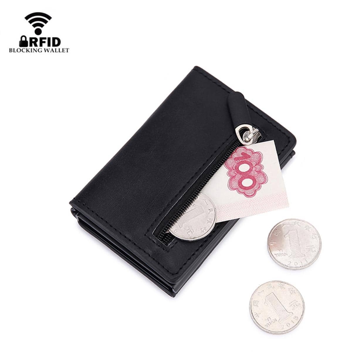 Card Top Loader - Portafoglio con Blocco RFID, Porta Carte