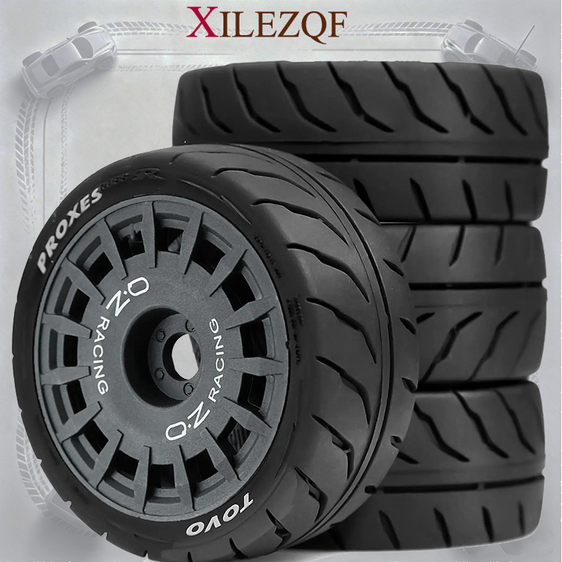 Tamiya Model Rc Car - XILEZQF 4 Pezzi Pneumatici da Strada